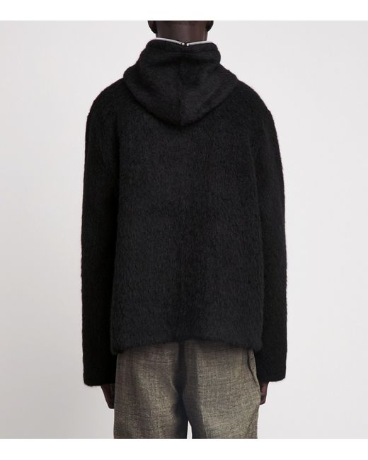 Our Legacy Black Full-Zip Hoodie for men