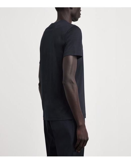 Pal Zileri Black Cotton T-Shirt for men