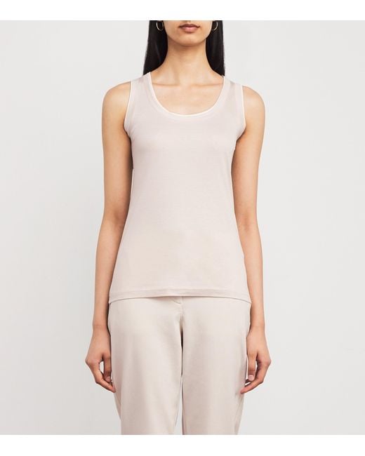 Eleventy White Cotton Tank Top
