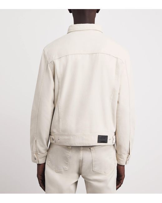FRAME Natural Cotton Canvas Trucker Jacket for men