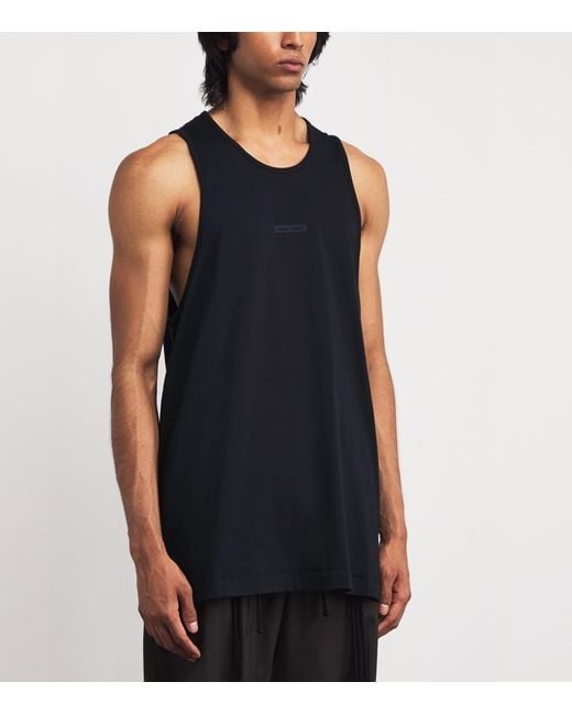 Fear Of God Black Cotton Oversized Logo Tank Top for men