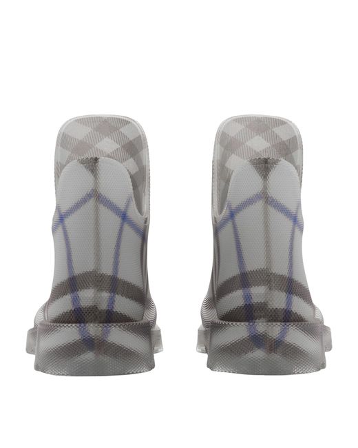Burberry Gray Low Marsh Rubber Boots
