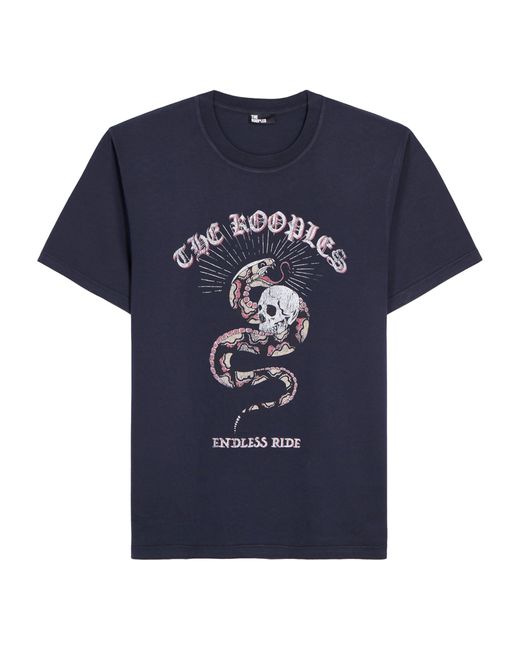 The Kooples Blue Logo Print T-shirt for men