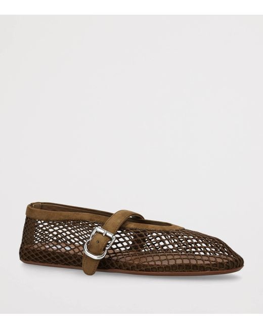 Alaïa Brown Mesh Ballet Flats