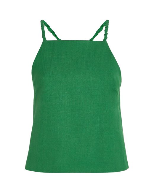 Maje Green Backless Sleeveless Top