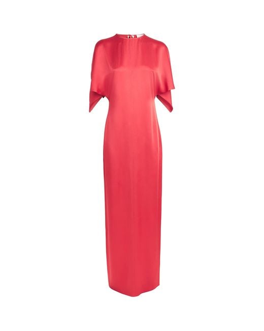 Stella McCartney Red Satin Maxi Dress