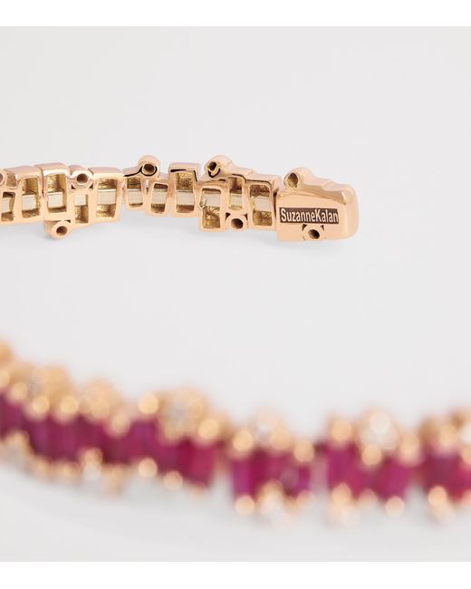 Suzanne Kalan Pink Diamond And Ruby Shimmer Audrey Bangle