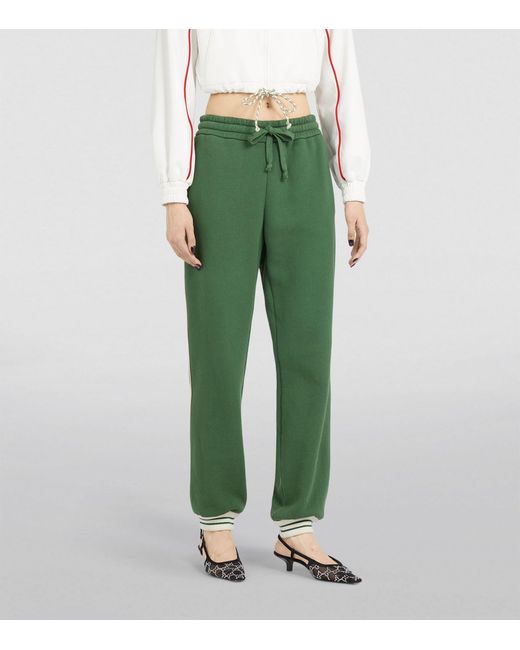 Gucci Green Jersey Interlocking G Sweatpants