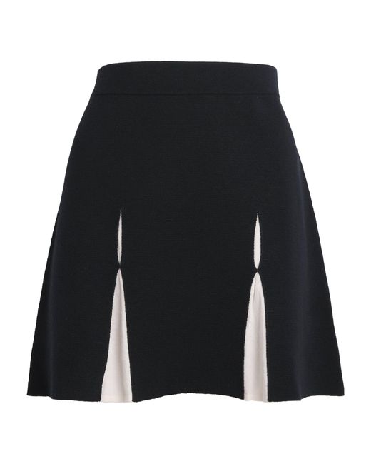 Claudie Pierlot Black Wool-Cotton Knit Mini Skirt