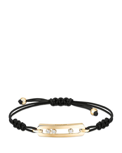 Messika Black Move Classique Diamond And Cord Bracelet