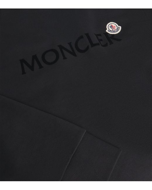 Moncler Black Logo Cotton Sweatshirt for men
