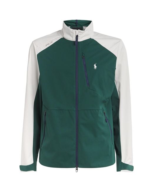 Ralph Lauren Green Colour-Block Packable Jacket for men