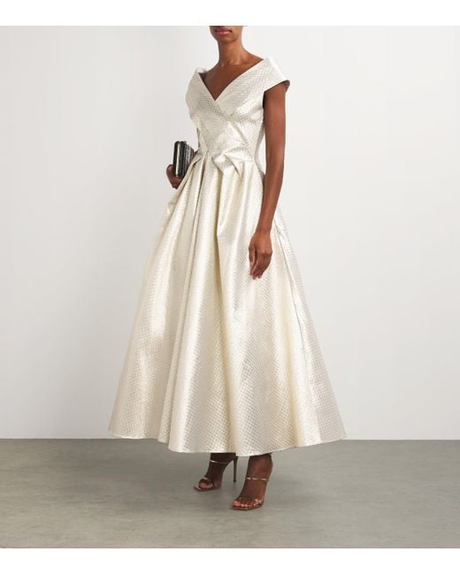 Huishan Zhang White Sabine Maxi Dress