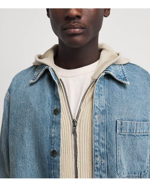 Rag & Bone Blue Denim Astor Overshirt for men