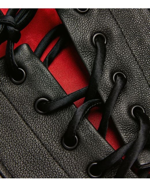 Kiki de Montparnasse Black Leather Underbust Corset