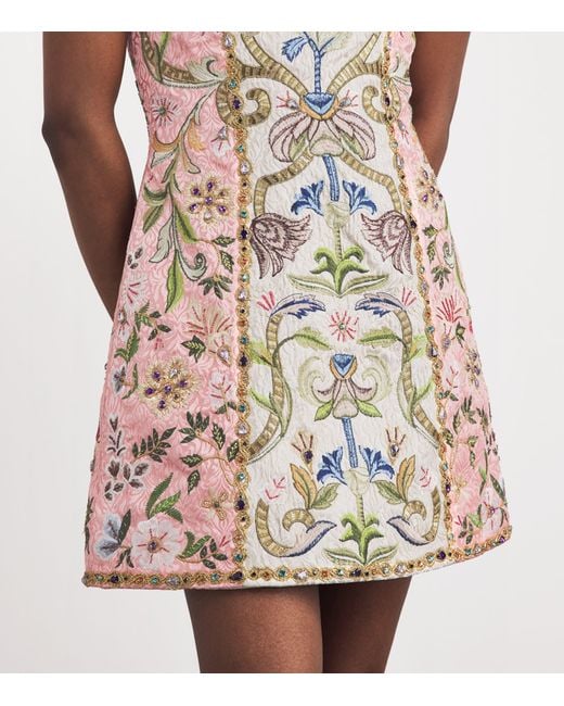 Alice + Olivia Multicolor Embellished Katia Mini Dress