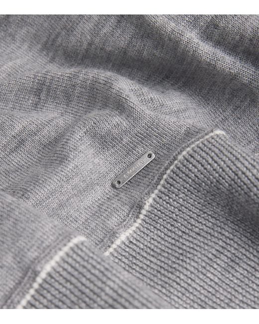 Jonathan Simkhai Gray Wool Stripe Rugby Shirt for men