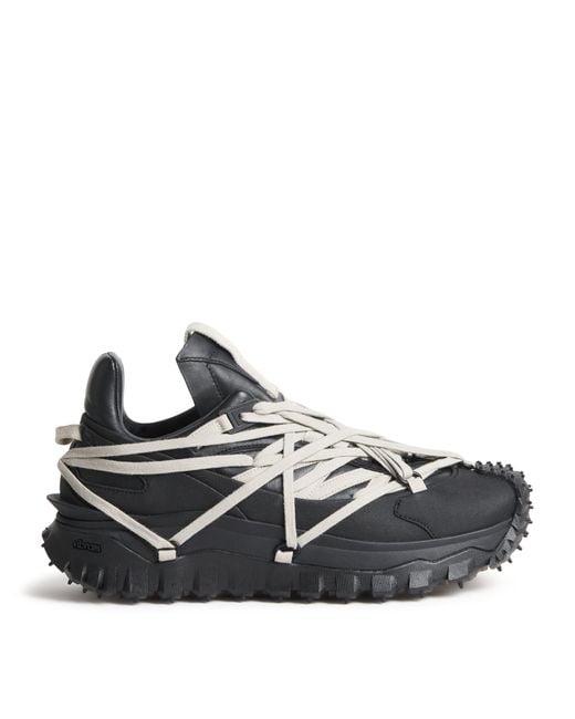 Rick Owens Black X Moncler Trail Grip Megalace Sneakers for men