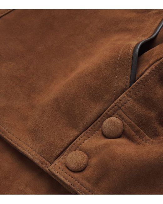 Sandro Brown Suede Oversized Jacket
