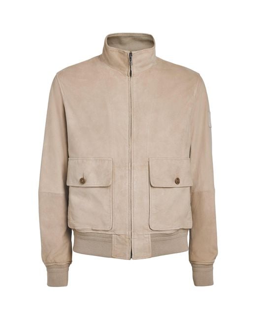 Belstaff Natural Suede Seaway Bomber Jacket for men