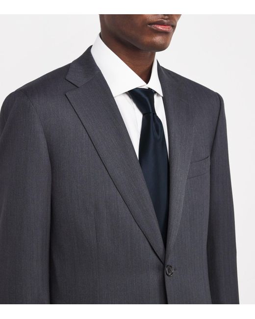 Brioni Blue Silk Tie for men