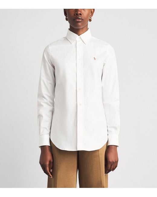 Polo Ralph Lauren White Slim-Fit Oxford Shirt