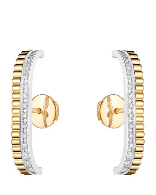 Boucheron Metallic And Diamond Quatre Radiant Edition Stud Earrings