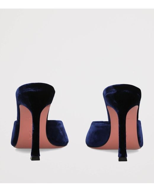 AMINA MUADDI Blue Velvet Alexa Mules 95