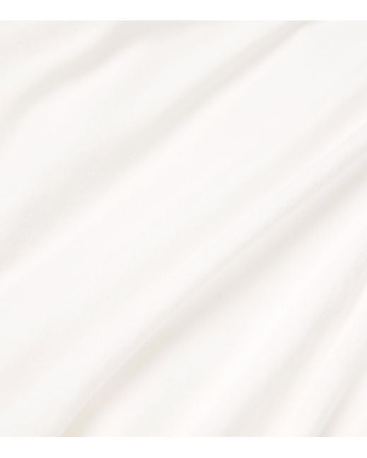 ÉTERNE White Cotton-Modal Boyfriend T-Shirt