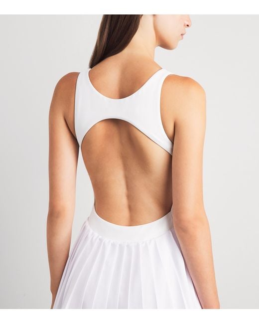 Sporty & Rich White Logo Court Mini Dress