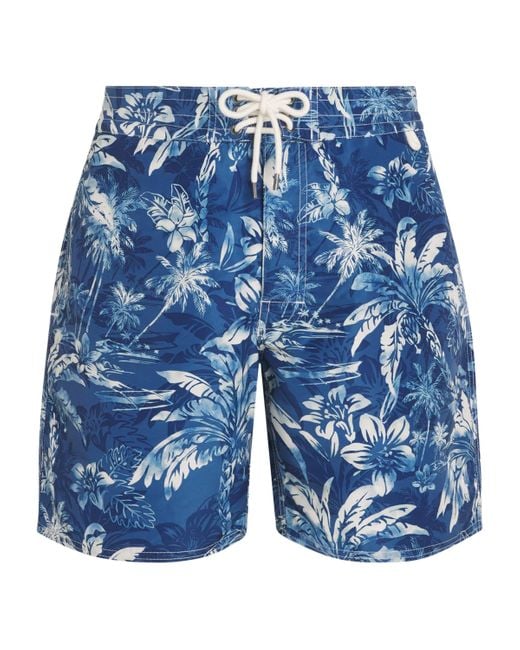 Polo Ralph Lauren Blue Palm Island Swim Shorts for men