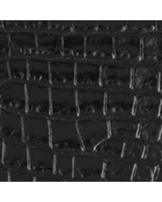 Saint Laurent Black Medium Sunset Croc-Embossed Shoulder Bag