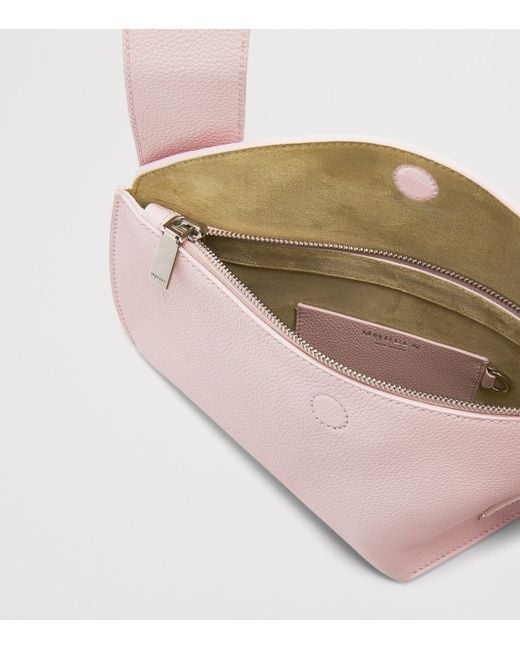 Alexander McQueen Pink Leather T-Bar Sling Cross-Body Bag