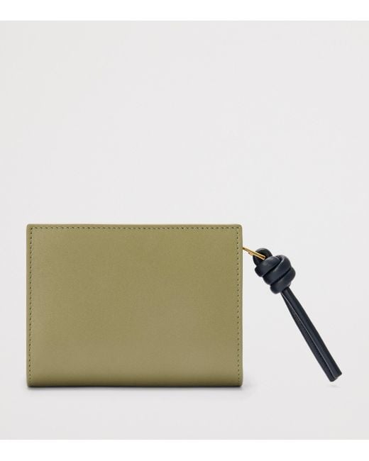Loewe Green Knot Compact Wallet