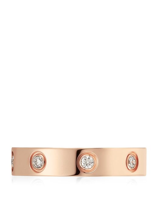 Cartier Brown Rose Gold And Diamond Love Ring