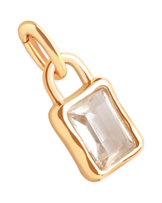 Astrid & Miyu Metallic Plated April Birthstone Charm