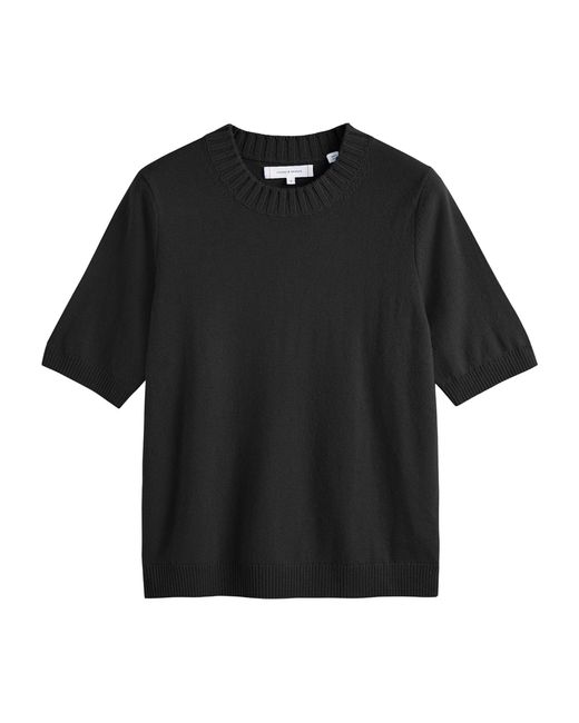 Chinti & Parker Black Wool-cashmere Knit T-shirt