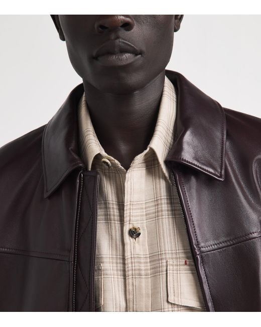 Isaia Natural Cashmere-Linen Check Overshirt for men