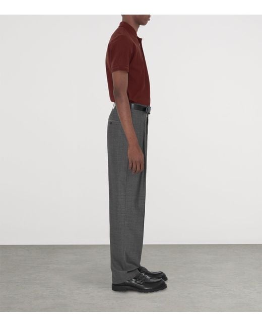 Burberry Red Piqué Cotton Polo Shirt for men