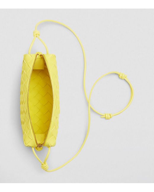 Bottega Veneta Yellow Mini Leather East West Loop Cross-body Bag