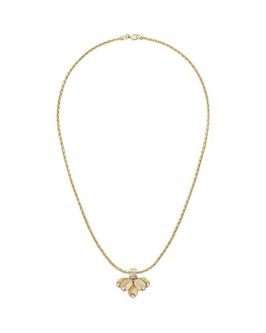 Cartier Metallic And Diamond Grain De Café Necklace