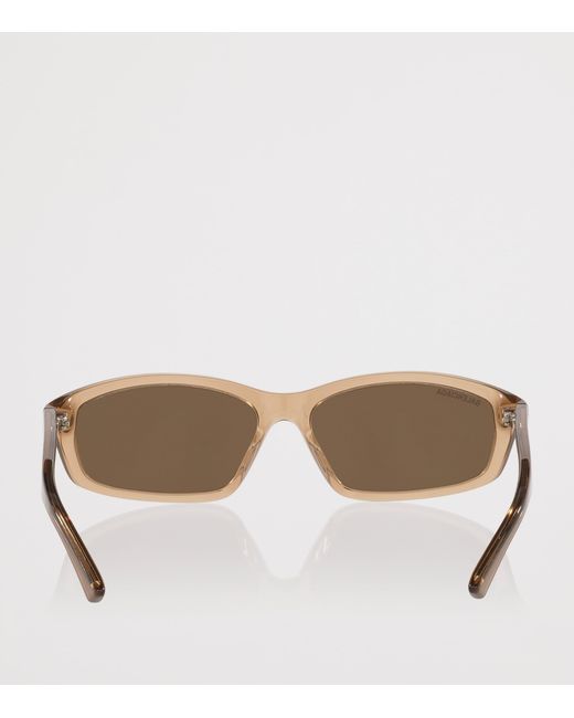 Balenciaga Brown Acetate Bb0401S Rectangular Sunglasses