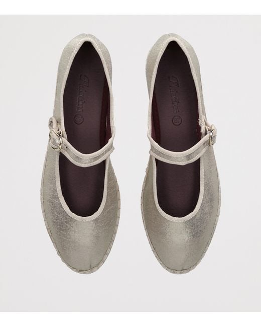 Flabelus White Flor Mary Jane Flats
