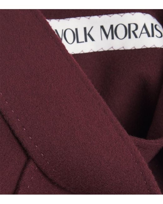 Wolk Morais Purple Cashmere Belleville Trench Coat