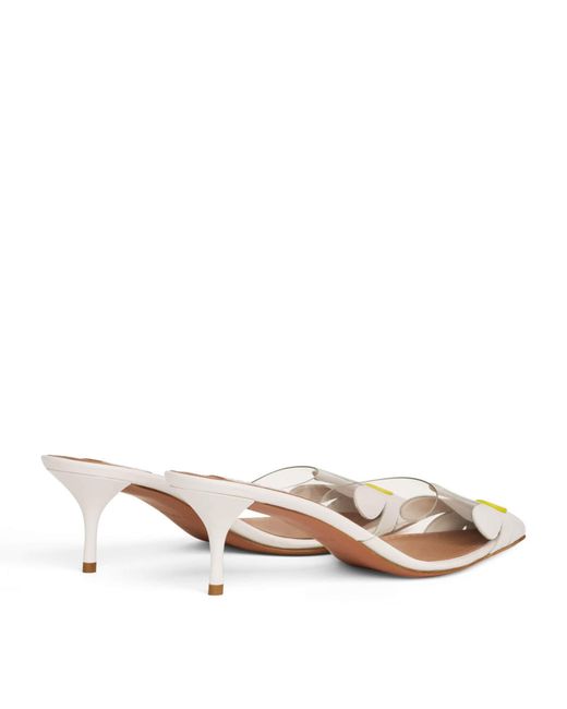 Alaïa Natural Pvc-Leather Bloom Mules 55