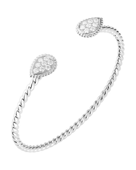 Boucheron White And Diamond Serpent Bohème Two Motifs Bracelet