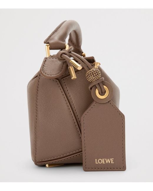 Loewe Brown Mini Leather Puzzle Top-Handle Bag