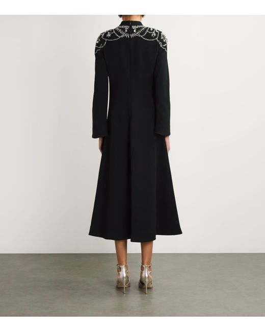 Jonathan Simkhai Black Embellished Odetta Midi Dress