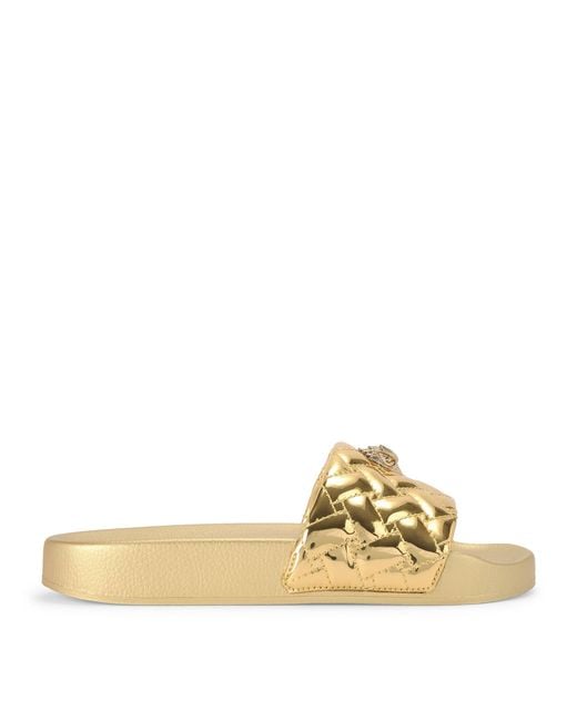 Kurt Geiger Yellow Meena Eagle Slides