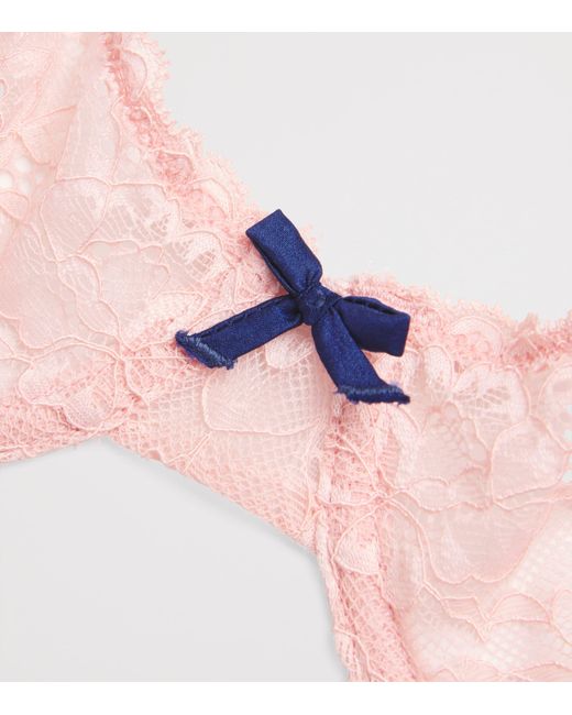 Fleur du Mal Pink Lace Bianca Balconette Underwired Bra